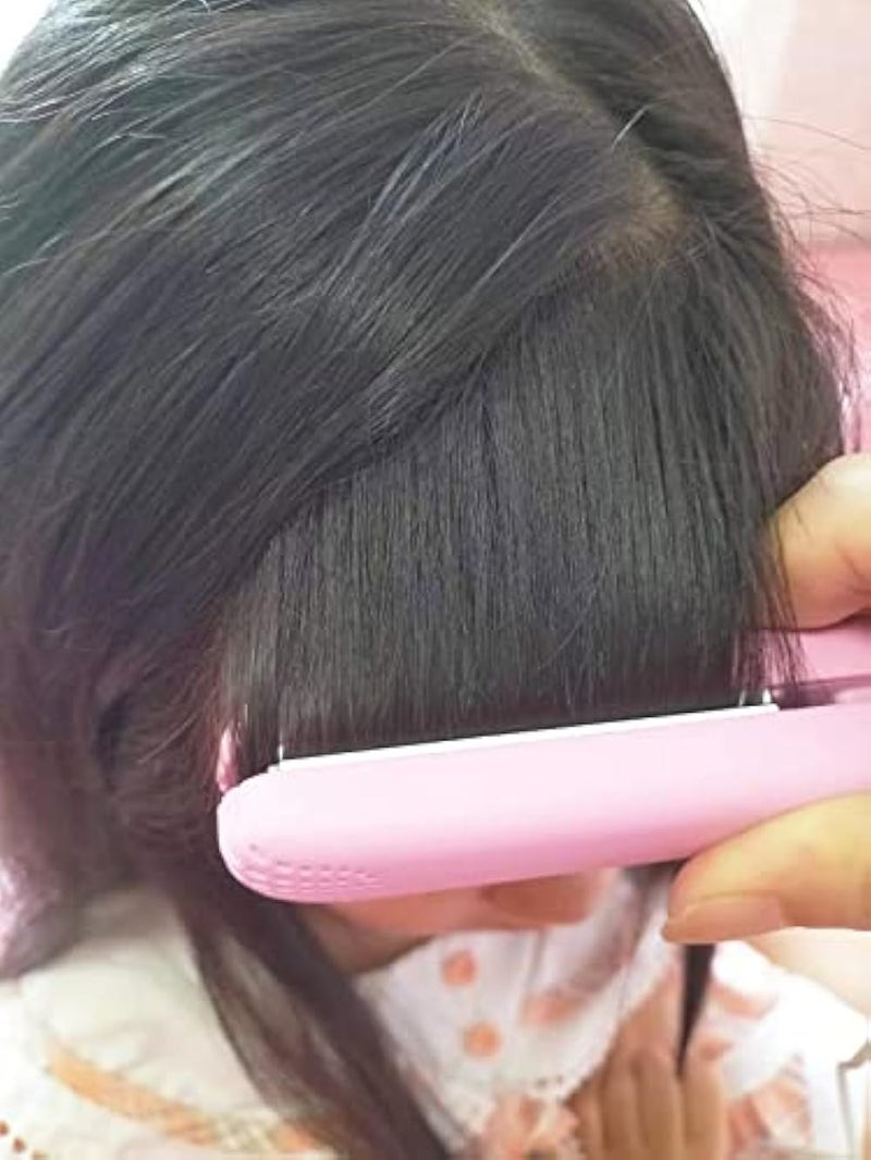 Mini Flat Iron,Travel Curling Irons,Small Hair Straightener and Curler 2 in 1,Hair Crimper for Women Outdoor or Home, 4.23 ounces - Image 3