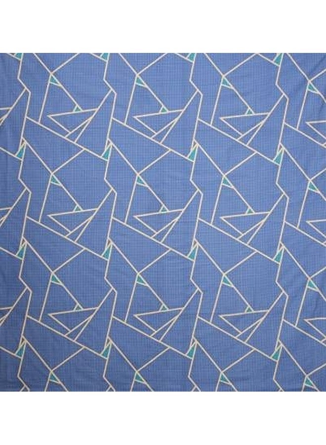 TIB Cotton Feel Polycotton King Size Bed Sheet with 2 Pillow Covers,90X100 Inches Multi Traingles - Image 2