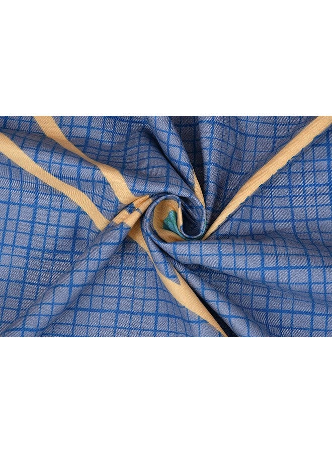 TIB Cotton Feel Polycotton King Size Bed Sheet with 2 Pillow Covers,90X100 Inches Multi Traingles - Image 3