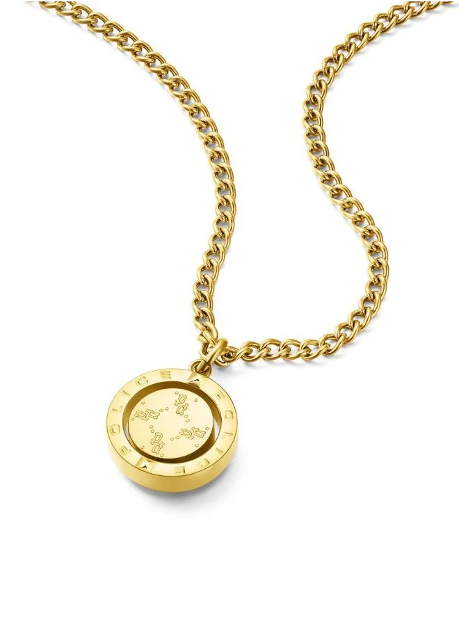 POLICE Reversible Necklace For Women Yellow Gold Plated