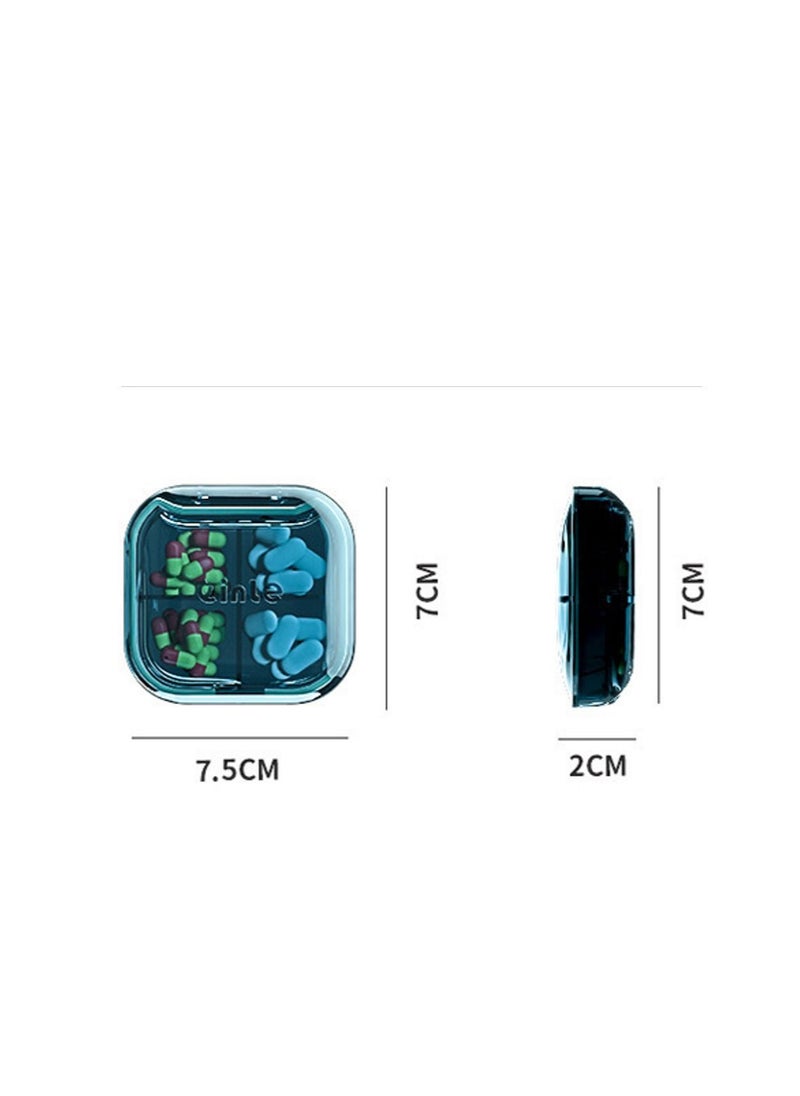 Generic Travel Pill Organizer 4 Cell Visible Portable Small Vitamin Medicine Divider Jewelry Container Anti Moisture for Purse  - Image 4