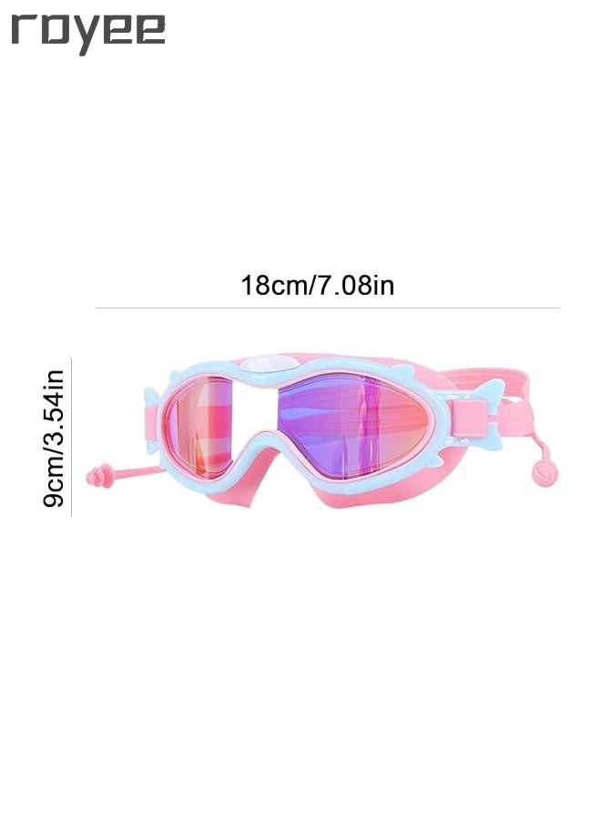 Royee Kids Water Goggles+ Silicone Swim Cap Set  | Clear Vision Water Pool Goggles,Anti-UV Child Diving Goggles Anti-Fog Swim Goggles with Anti-Fog Design for Snorkeling Diving Swimming Yeling - Image 3