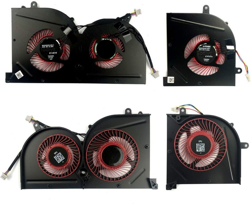 Todiys 3.15 Inch Laptop Cooling Fan for MSI GS63 GS63VR 6RF 6RF-001US 7RF 7RF-212UK GS73 GS73VR 6RF 6RF-005CA 7RF 7RE-004CN 7RG 7RG-026RU 7RG-039NL MS-16K2 MS-17B MS-17B1 BS5005HS-U2F1 BS5005HS-U2L1 - Image 1