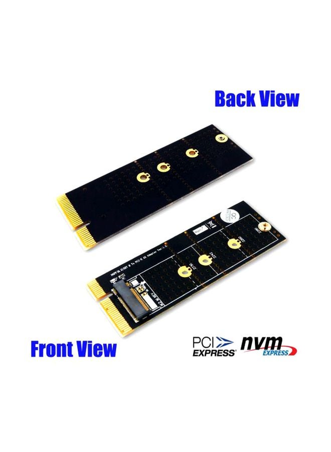 دوكولر بطاقة محول من محرك أقراص SSD M.2 NVME مفتاح إم إلى منفذ PCI- E 4X مع مشتت حراري أسود/ذهبي - Image 5
