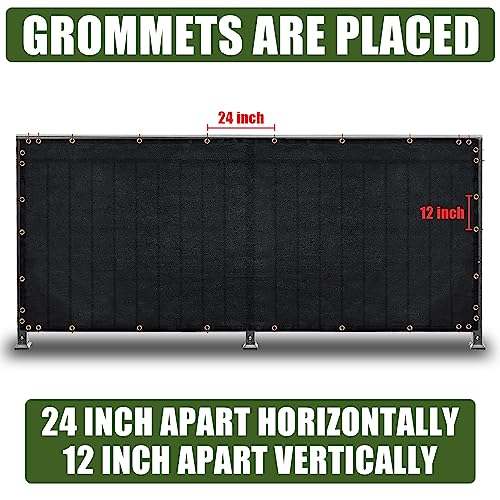 BADAO Black 6FT X 50FT Outdoor Privacy Screen Fence & Mesh Shade Net Cover, Ideal for Garden and Backyard - Enhances Privacy for Fencing & Chain Link, Perfect for Patio Privacy Wall, Slats，Freestanding - Image 2