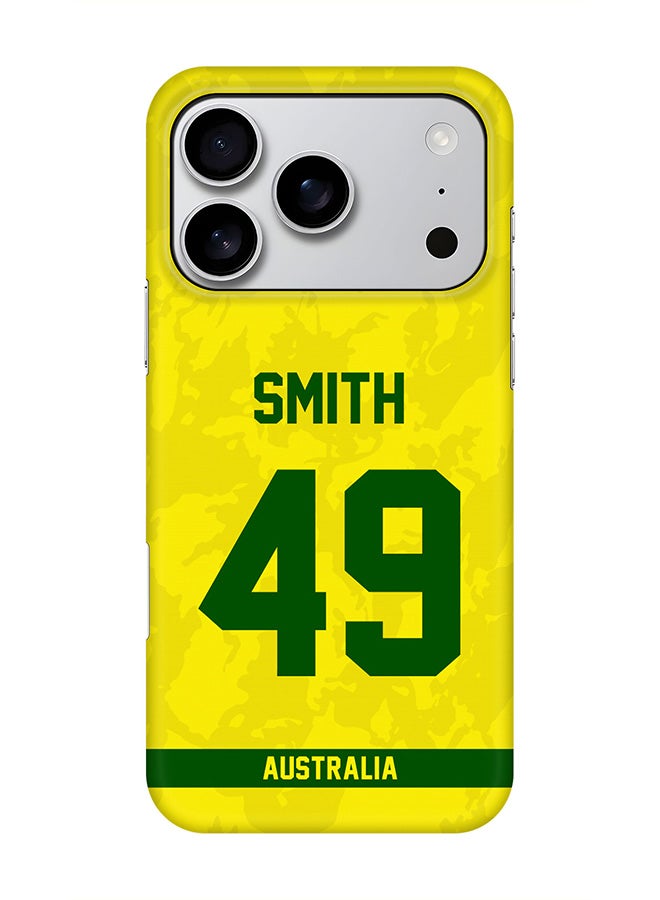 Stylizedd For iPhone 17 Pro,Case, [Compatible with MagSafe] Magnetic cover Slim fit Protection Matte, - Australia Steve Smith, Jersey No 49