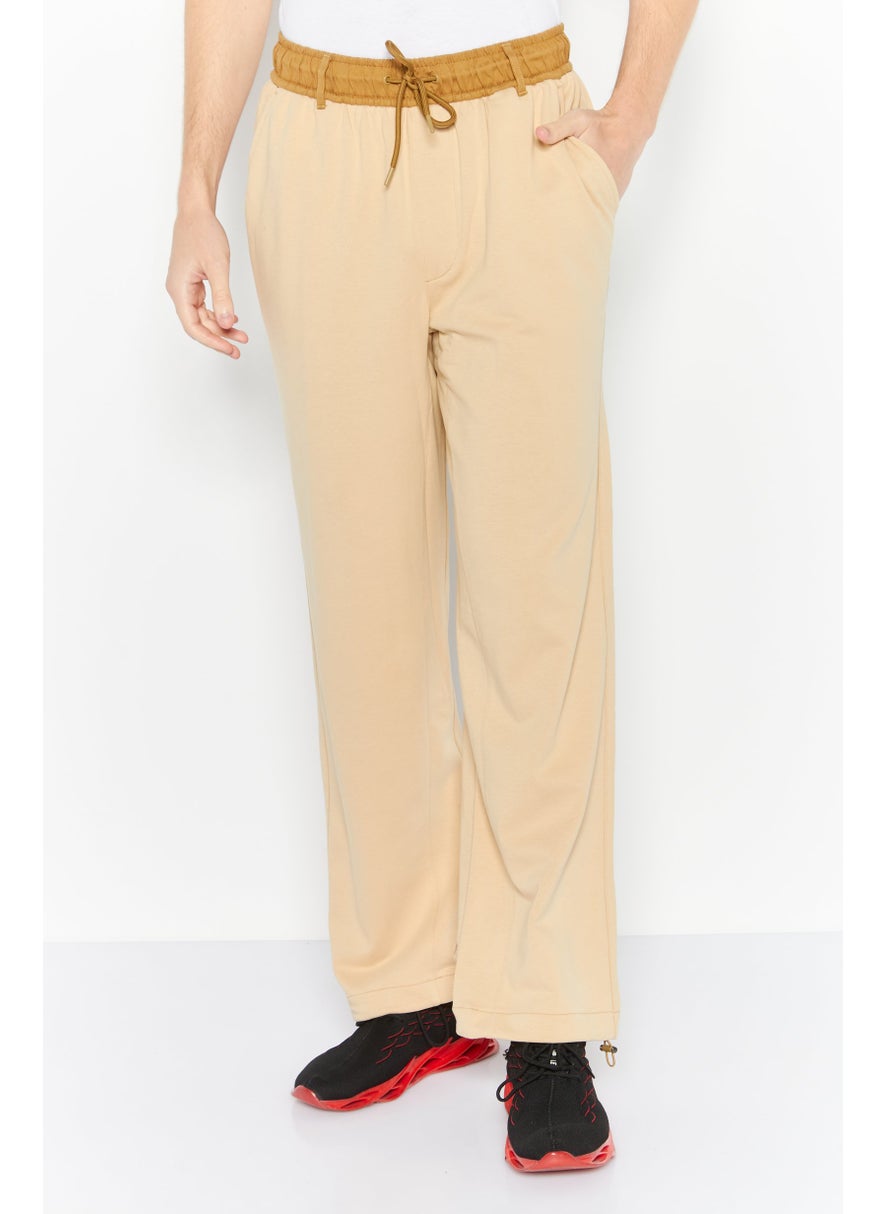ESPRIT Men Regular Fit Solid Jogger Pants, Brown  - Image 1