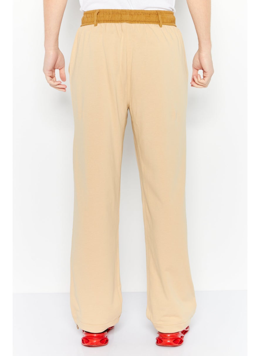 ESPRIT Men Regular Fit Solid Jogger Pants, Brown  - Image 4