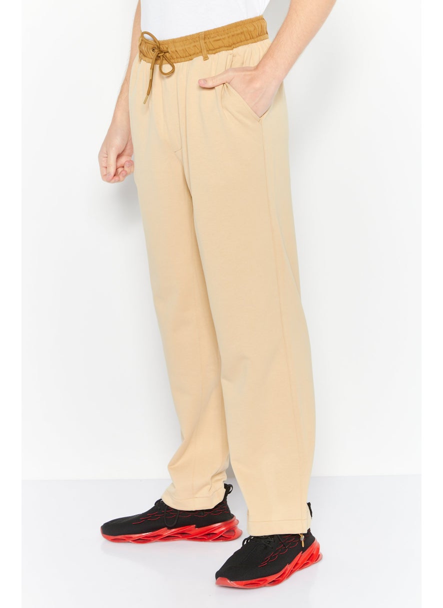 ESPRIT Men Regular Fit Solid Jogger Pants, Brown  - Image 3