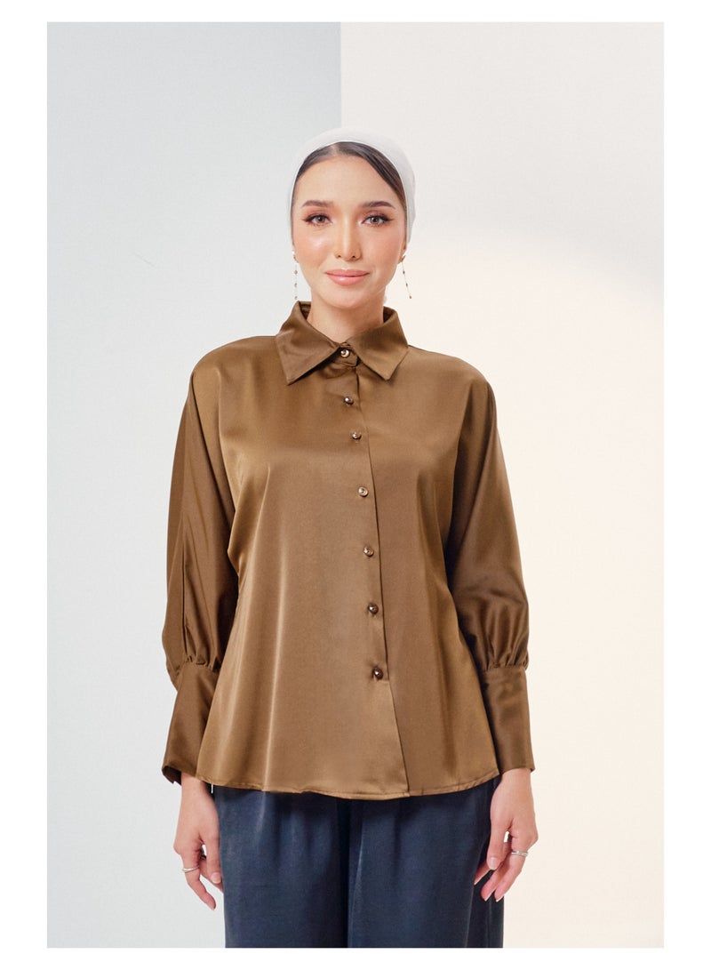 She Dazzle Kimora Top in Walnut Brown - Image 1