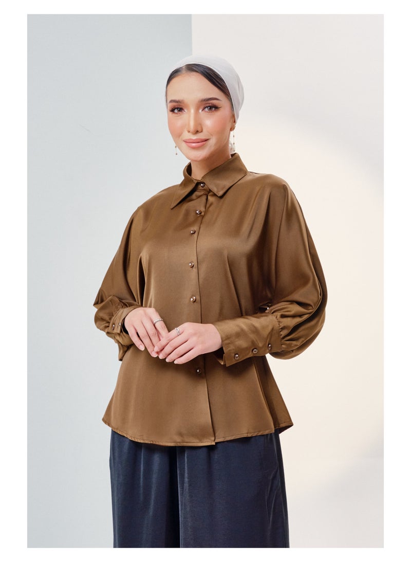 She Dazzle Kimora Top in Walnut Brown - Image 2