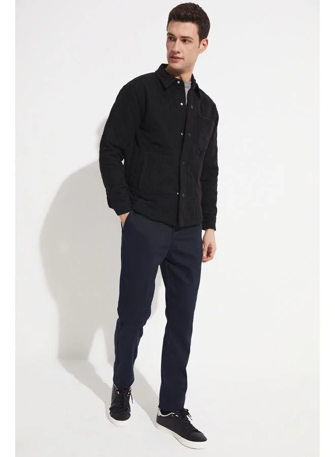 JUNE June Exclusive Men Regular Fit Textured Trouser Navy
