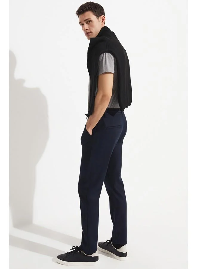 JUNE June Exclusive Men Regular Fit Textured Trouser Navy