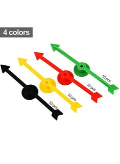 Tatuo 4 Inch 40 Pieces Game Spinner Plastic Arrow Spinners Board Magnetic Arrow Toys For Party School Home Usingboard Spinner 4 Colors  - Image 4