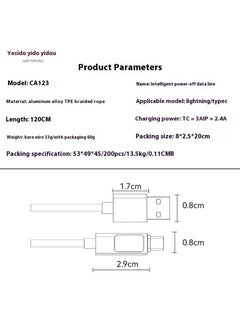 xozgdovg Three-in-one charging cable with data line, three-in-one multi-connector fast charging mobile phone.  - Image 3