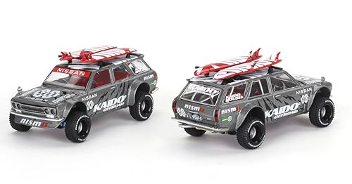 Mini GT Models True Scale Miniatures Model Car Compatible with Nissan Datsun KAIDO 510 Wagon 44 Kaido Offroad V1 164 Diecast Model Car Kaido House KHMG121 - Image 1