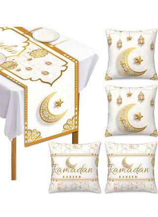 Ramadan Table Runner,Ramadan Pillow Covers,Ramadan Decorations Ramadan Decorations for Home,Including Ramadan Table Runner and 4 Pcs Decorative Pillow Covers - pzsku/ZCD166472103D485D94F7Z/45/1746188434/252835a8-1b9d-4c25-992b-6d64d1bb1702