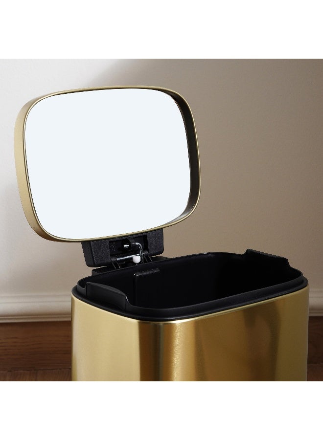 Pan Home Primo Fingerprint Resistant Metal Pedal Bin 21.3x20.5x29.5cm 5L - Gold - Image 3