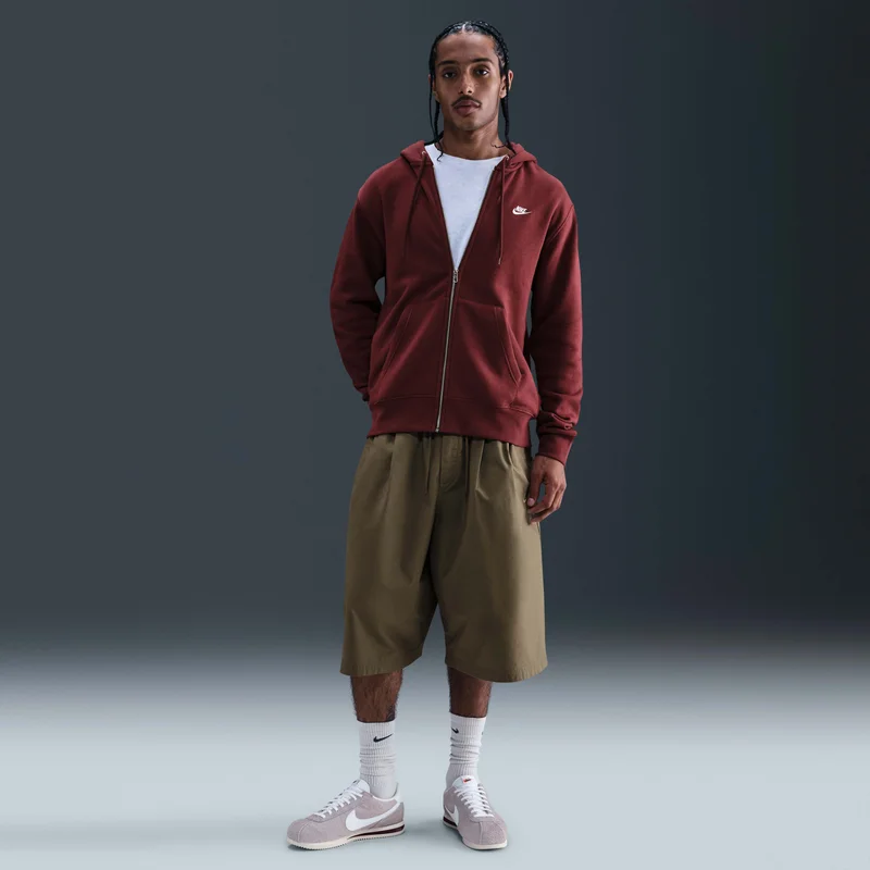Nike Pink Men's Club Fleece Full-Zip Hoodie for Men | Best Price UAE