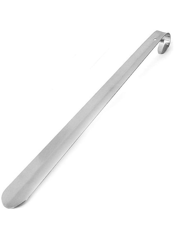 Long Metal Shoe Horn -16.5 Inches Long Handled Stainless Steel Shoehorn - Image 1