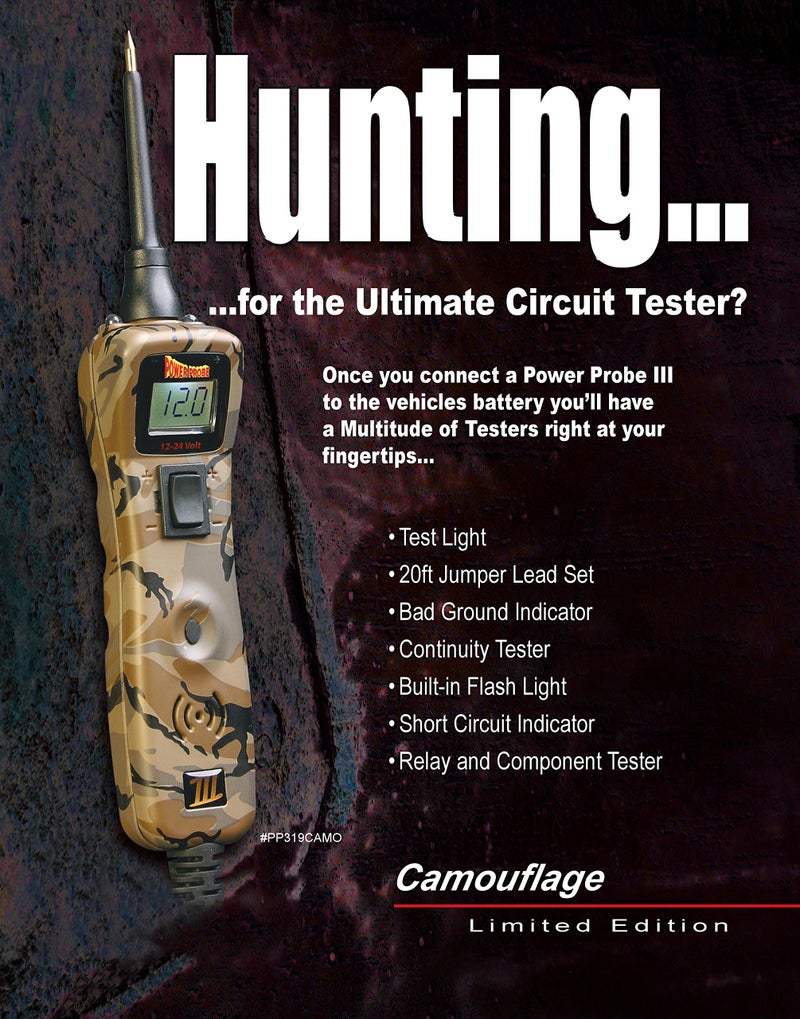 Power Probe III w/Case & Acc - Camo (PP319CAMO) [Car Automotive Diagnostic Test Tool, Digital Volt Meter, AC/DC Current Resistance, Circuit Tester] - Image 2