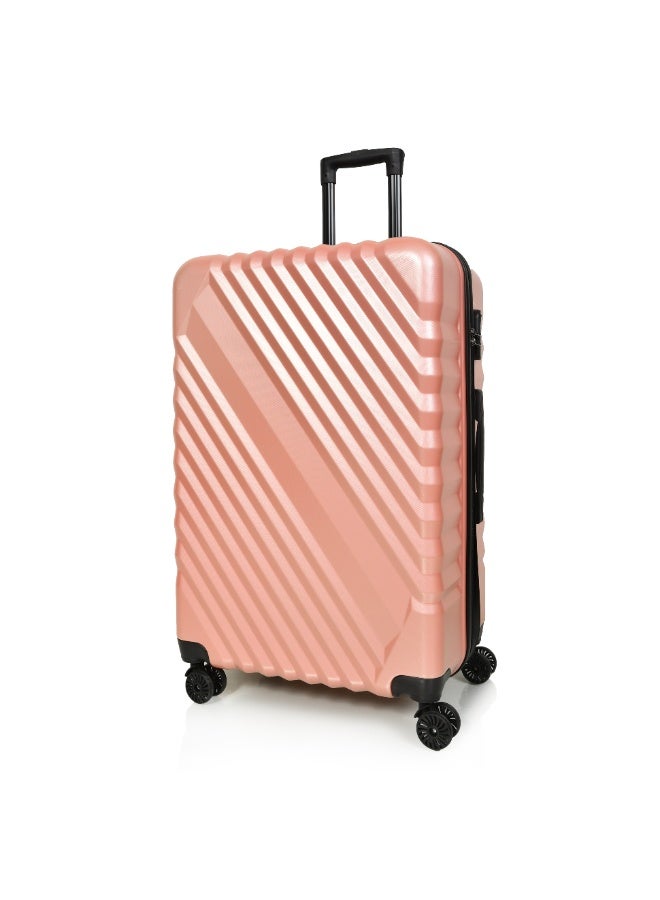 مورانو طقم شنط سفر لون روز قولد مكون من 3 حقائب أمتعة 4 عجلات - Image 4