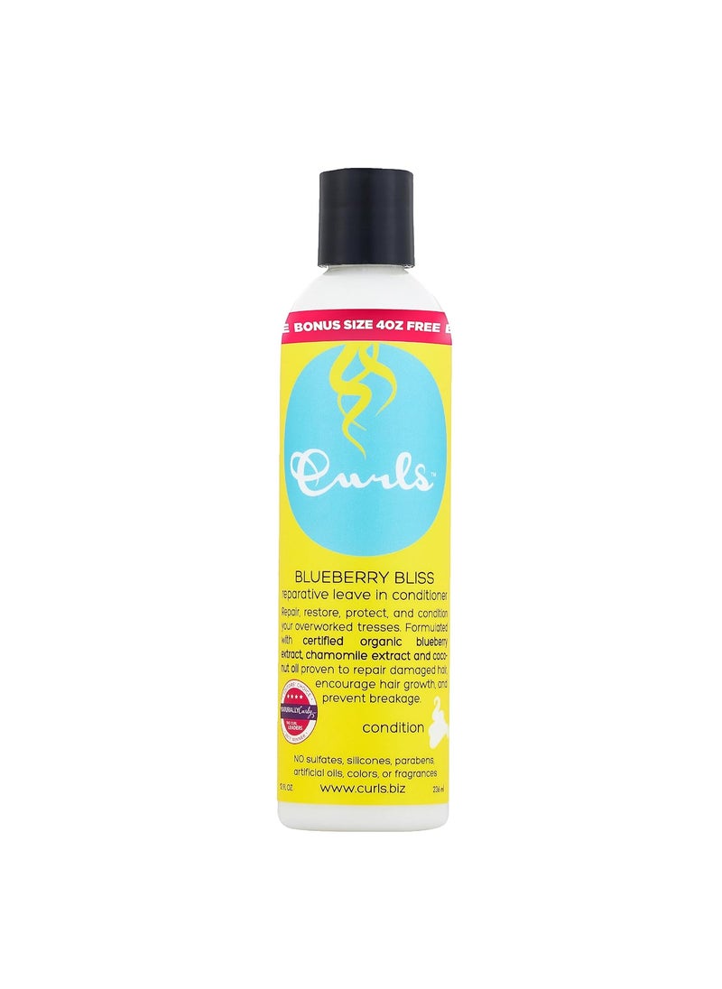 Curls Curls Blueberry Bliss Reparative Leave In Conditioner  12 oz Helps Repair Damage and Prevent Breakage Conditioner for Curly Hair Wavy and Coily Hair Types 