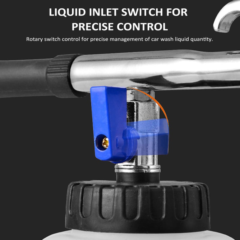 Car Cleaning, High Pressure Car Detailing Wash with 1L Foam Bottle Portable Tornado Cleaning for Car Doors, Seats, Carpets - Image 3