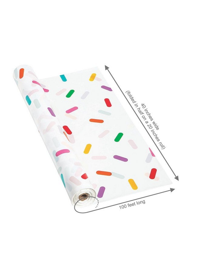 فن إكسبريس لفافة مفرش طاولة بلاستيكي بنقشة عيد الميلاد - لفافة بطول 100 قدم - لوازم الحفلات - Image 3