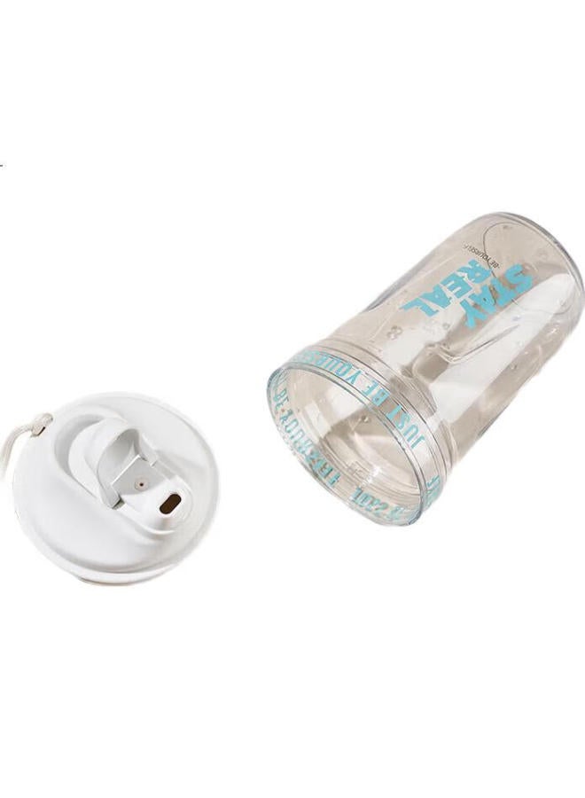 PAKCHOICE زجاجة ماء رياضية بروتين شيك باك تشويس للرجال والنساء، كوب خلط عالي القيمة من تريتان مع زجاجة ماء صيفية - Image 3