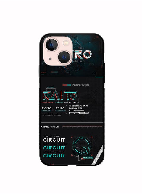 Protective Case Cover For Apple iPhone 13 mini Raito Circuit Design Multicolour