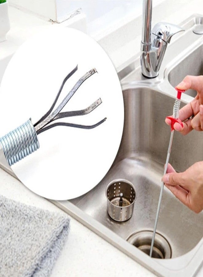 ZAKOFOL Drain Cleaner Stainless Steel Wire for Kitchen Sink, Bathroom & Floor Drains | Unblocked Kitchen Bath Basin Hairs Remover | Flexible Stainless Steel Pipe Cleaning Tool | - Image 2