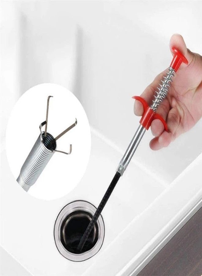 ZAKOFOL Drain Cleaner Stainless Steel Wire for Kitchen Sink, Bathroom & Floor Drains | Unblocked Kitchen Bath Basin Hairs Remover | Flexible Stainless Steel Pipe Cleaning Tool | - Image 3