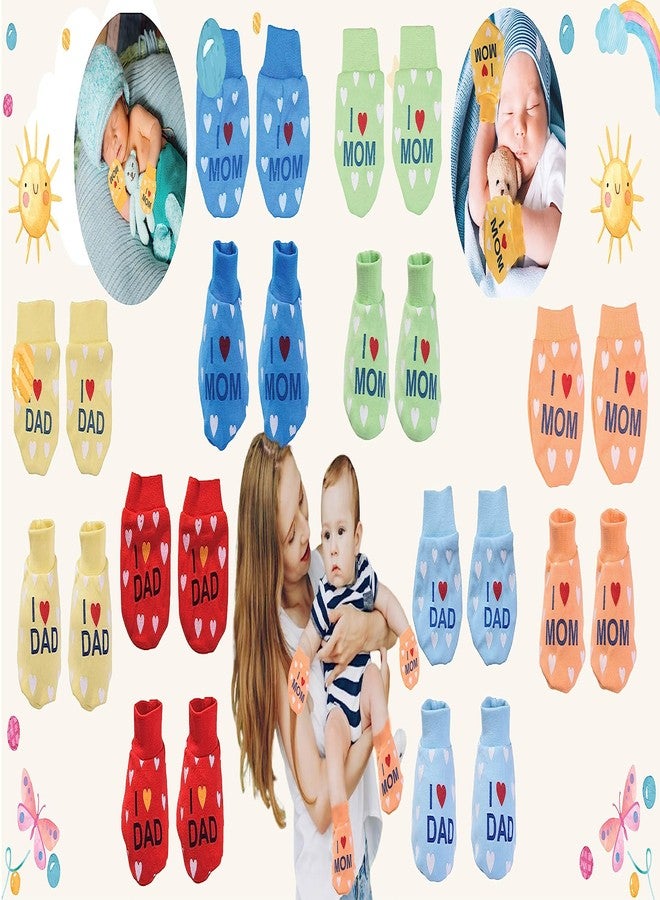 Toddylon طقم قفازات وجوارب للأطفال من توديلون، مصنوع من القطن المطبوع (من 0 إلى 6 أشهر) (ألوان متعددة داكنة، عبوة من 6 قطع) - Image 5