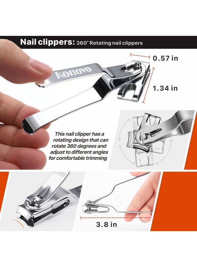 konovo Toenail Clippers For Seniors Thick Toenails Toe Nail Clippers Adult Thick Nails Long Handle Professional Heavy Duty Nail Clippers 6Pcs Black - Image 4