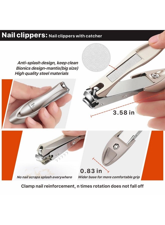 konovo Toenail Clippers For Seniors Thick Toenails Toe Nail Clippers Adult Thick Nails Long Handle Professional Heavy Duty Nail Clippers 6Pcs Black - Image 5