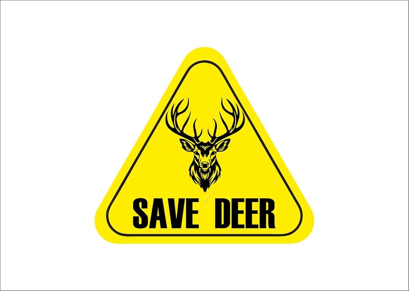 BIG FLAG BFRC 3D Embossed Bumper Stickers for All Cars Bikes Pack of 1 (Save Wildlife) (Save Deer) - Image 1