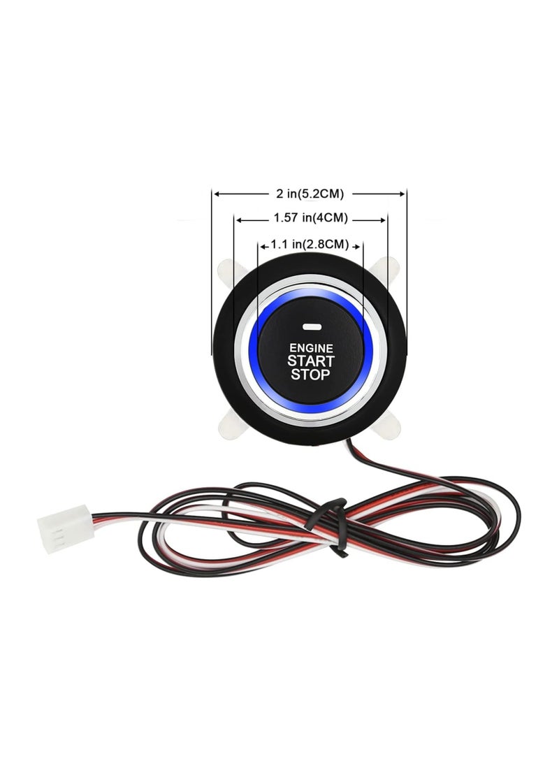 Generic - 12V Keyless Car Anti-Theft Alarm System Push Button Remote Start/Stop with 2 Smart Keys Latest Updated - Image 1
