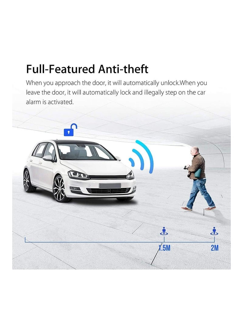 Generic - 12V Keyless Car Anti-Theft Alarm System Push Button Remote Start/Stop with 2 Smart Keys Latest Updated - Image 1