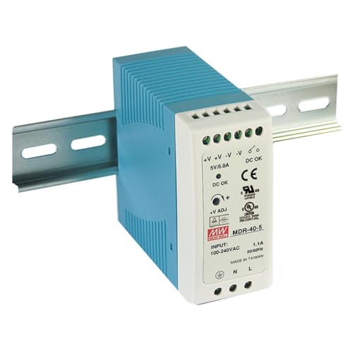 Mean Well MDR-40-24 Power Supply, DIN-Rail, 24 Volt, 1.7 Amp, 40.8 Watt, 3.9" x 1.6" x 3.5" Size - Image 2