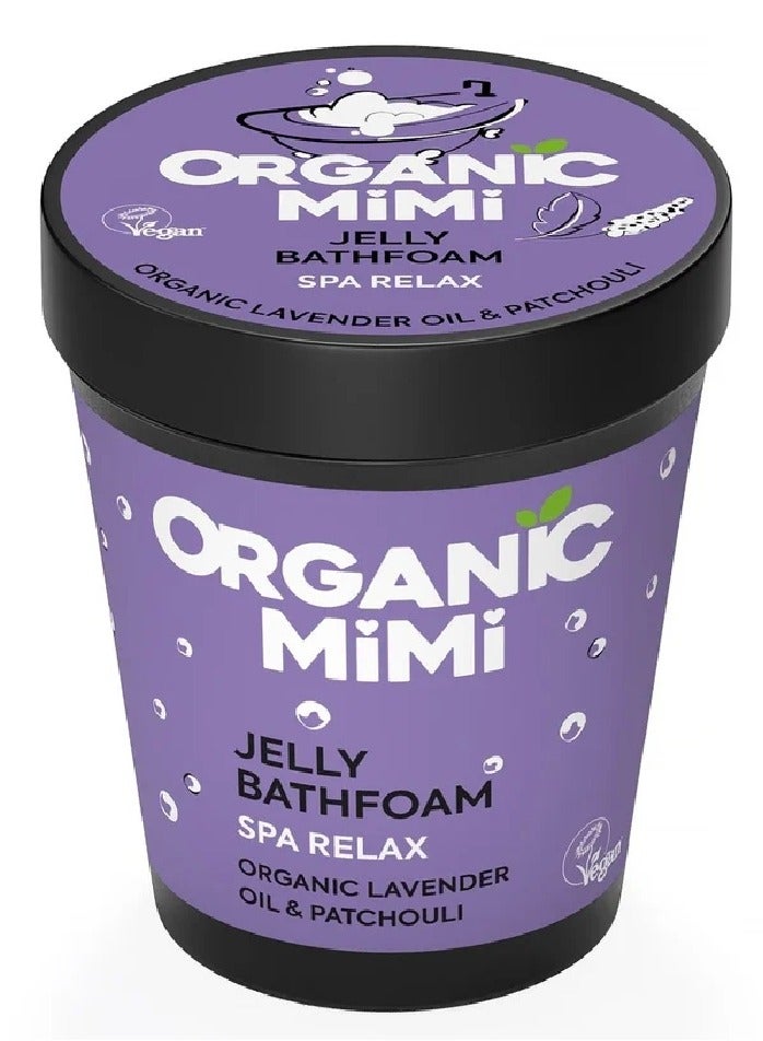 organic mimi Jelly Bathfoam Spa Relax  With Organic Lavender Oil & Patchouli 200 Ml 