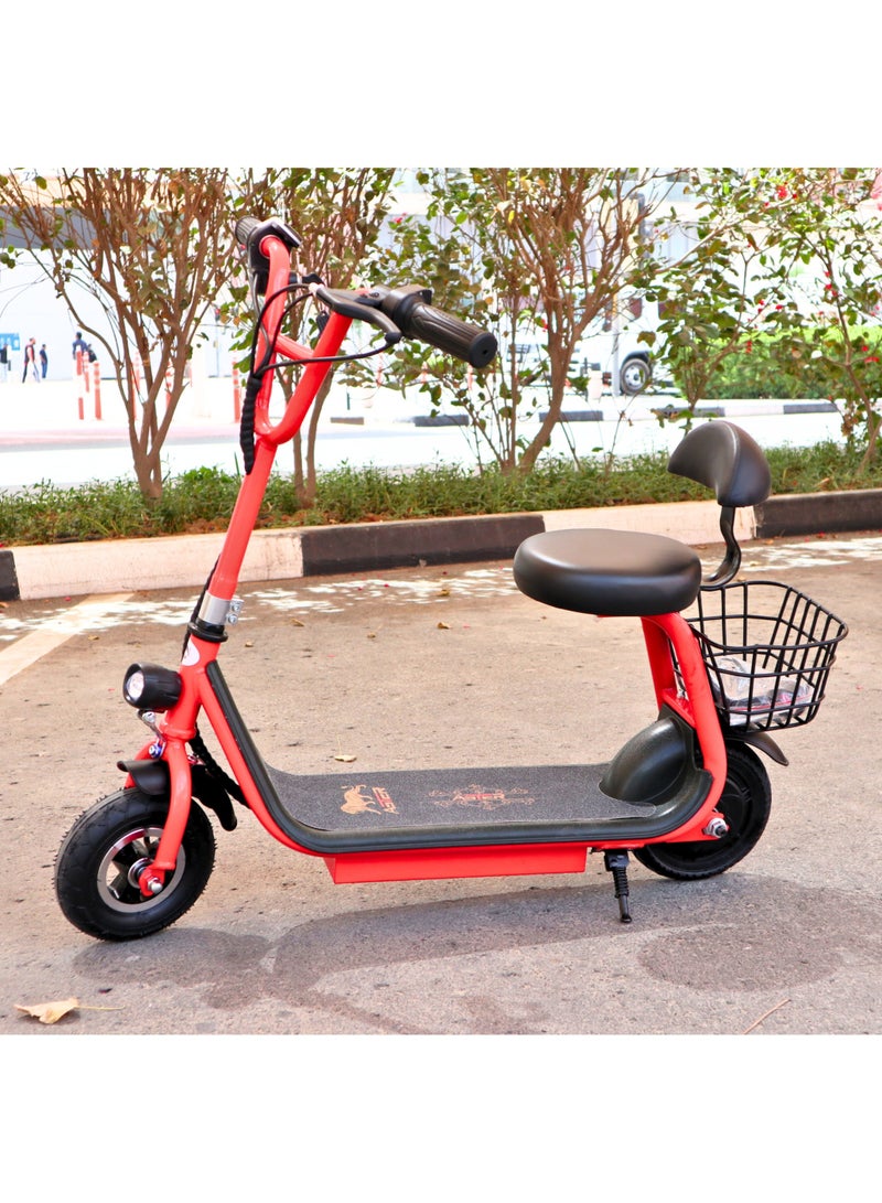 IBAMA Mini Harley Kids Electric Scooter With Seat LED Light | 36V/250W Motor |13Ah battery | Three Speed Modes 25Km/h Electric Scooter For Kids ( Red ) - Image 5