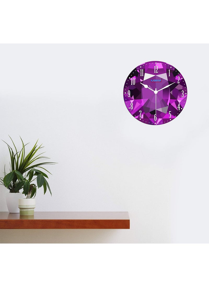 KARTIK KARTIK™ Wood Digital Print Designer Wall Clock for Home/Living Room/Bedroom/Kitchen and Office (Multicolor, 11X11 Inches)  - Image 2