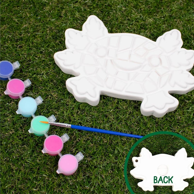 Creative Roots Axolotl Stepping Stone Kit, 7-Inch Paintable Ceramic Stepping Stone, Includes 6 Acrylic Paints, Kids Crafts, Ages 8+ - Image 3