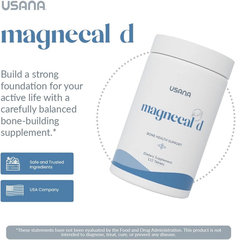 USANA  MagneCal D  Balanced Magnesium  Calcium with Vitamin D to Support Bone Health Strength  Function for Optimal Wellness  112 Tablets - Image 3