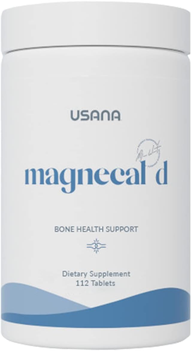 USANA  MagneCal D  Balanced Magnesium  Calcium with Vitamin D to Support Bone Health Strength  Function for Optimal Wellness  112 Tablets - Image 1