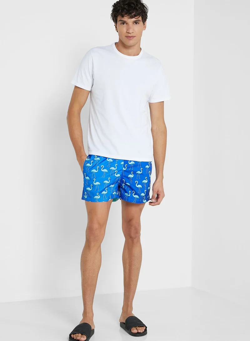 dagi Swan Printed Swim Shorts