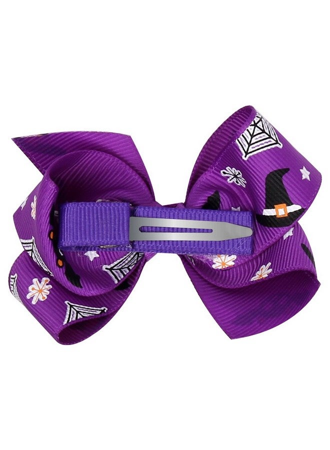 Love Sweety Baby Rose Halloween Headband Infant Pumpkin Hairband Bow Hair Clips (4pc clips) - Image 2