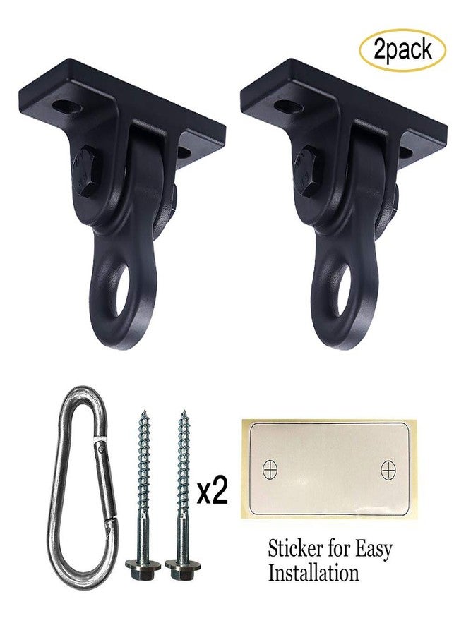 ABUSA Heavy Duty Black Swing Hangers Screws Bolts Included Over 5000 lb Capacity Playground Porch Yoga Seat Trapeze Wooden Sets Indoor Outdoor 2 Pack - Image 3