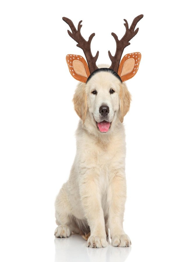 BWOGUE Festive Dog Reindeer Antler Headband, Festive Christmas Holiday Costume Accessory for Pet Dogs, Cute Holiday Pet Outfit Perfect for Christmas Parties Birthday Stocking Stuffers - Image 1